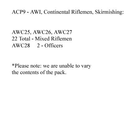 ACP9 Continental Riflemen Skirmishing (24 Figures)