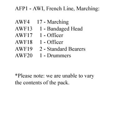 AFP1 French Line Marching (24 Figures)