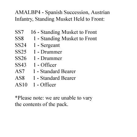 AMALBP4 Austrian Musketeers Standing Musket Held To Front (24 Figures)