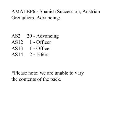 AMALBP6 Austrian Grenadiers Advancing (24 Figures)
