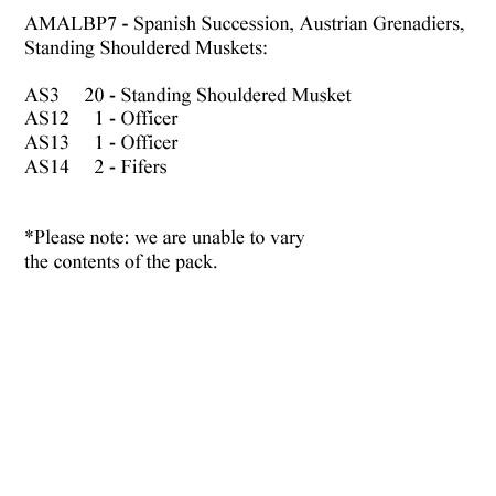 AMALBP7 Austrian Grenadiers Standing Shouldered Muskets (24 Figures)