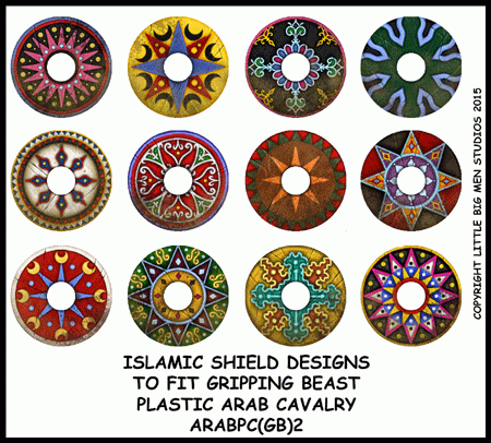 ARABPC(GB)2 Designs for Plastic Arab Cavalry Shields (12)