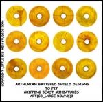 ART(GB_LARGE ROUND)3 British & Welsh Kingdoms Yellow Shield Designs (12)