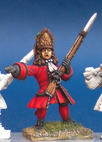 AS13 Grenadier Officer Holding Musket, Pointing (1 figure)