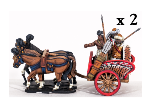 ATGK06 Indian Hearthguards in 4 Horse Chariots (2 Chariots, 6 Riders)