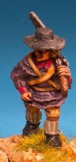 AWC13 Infantryman In Hunting Shirt & Slouch Hat. Marching. Shouldered Musket (1 figure)