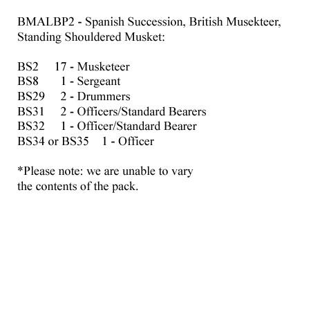 BMALBP2 British Musketeers Standing Shouldered Musket (24 Figures)