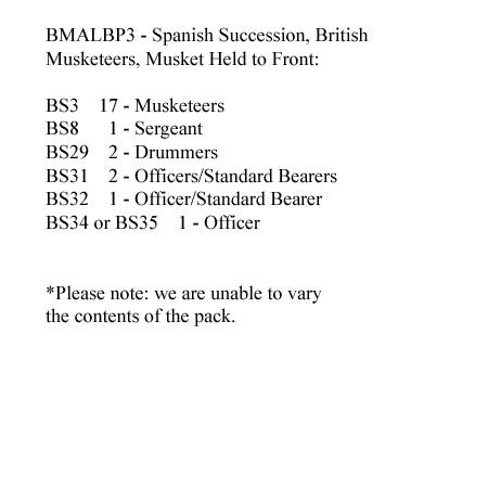 BMALBP3 British Musketeers Standing Musket Held To Front (24 Figures)