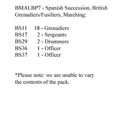 BMALBP7 British Grenadiers / Fusiliers Marching (24 Figures)