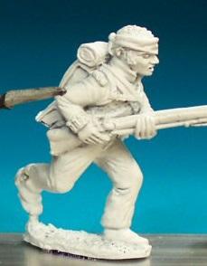 BN3 British Infantryman - Centre Company - Belgic Shako - Charging Bandaged Head (1 Figure)