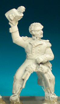 BN43 Officer - Belgic Shako - Mounted Officer. Waving Hat (1 Figure)