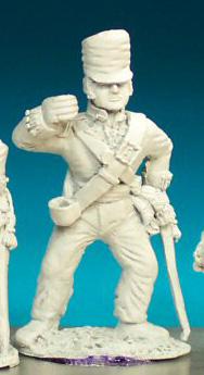 BN55 Standard Bearer - Belgic Shako - Standard Bearer Standing. Covered Shako (1 Figure)