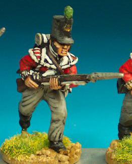 BN67 Light Infantryman Stovepipe Shako Charging (1 figure)
