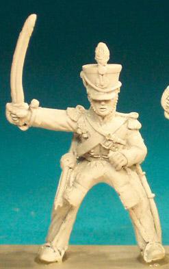 BNC57 Light Dragoon Post 1812 (In Shako) - Trooper, Sabre Outstretched (1 figure)