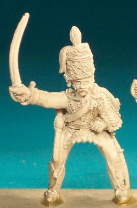 BNC63 Hussar Pre 1812 (Cylindrical Fur Hat) - Trooper, Sabre Outstretched (1 Figure)
