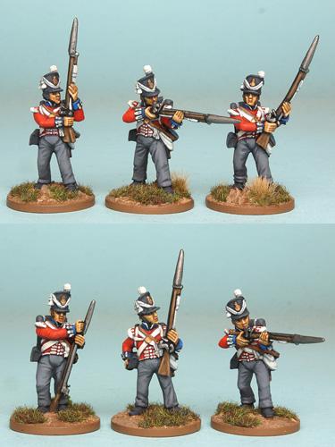 BNRPK13 Mixed British Grenadier Company In Belgic Shako, Firing Line (6 Figures)