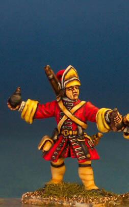BS15 Grenadier / Fusilier In Cap - Throwing Grenade (1 Figure)
