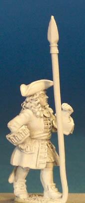 BS33 Officer / Standard Bearer Marching (1 Figure)