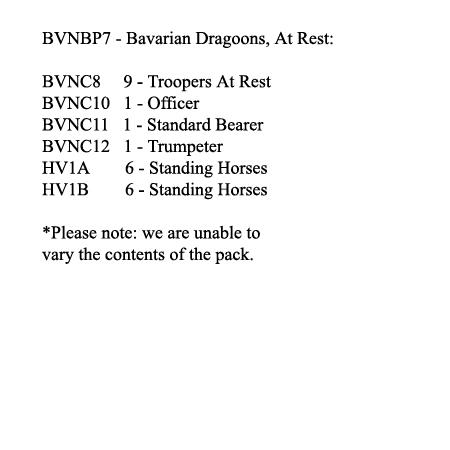 BVNBP7 Bavarian Dragoon, At Rest (12 Mounted Figures)