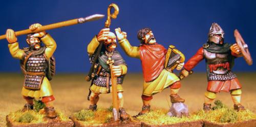 BWK13 Welsh Characters  — Lord, Champion, Bard and Priest (4 Figures)