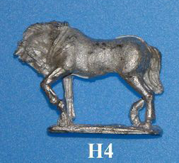 H4 Walking horse, head lowered
