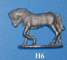 H6 Walking, front left leg raised, head down