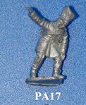 PA17 NCO bending down, aiming the gun