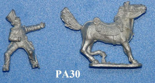 PA30 Mounted officer waving arm (includes horse)
