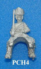 PCH4 Trooper, shouldered sword sitting straight, looking straight forward