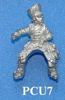 PCU7 Trooper holding lance upright. Looking left