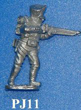PJ11 Volunteer firing. Breeches tucked into boots. Belly pouch