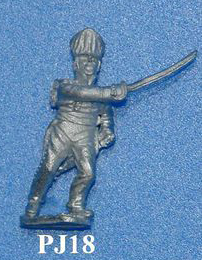 PJ18 Officer running, pointing with sword