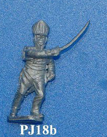 PJ18b Officer running, pointing with sword
