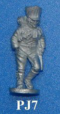 PJ7 Jaeger advancing, trail arms; right leg straight, left leg forward