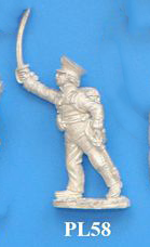 PL58 Charging officer, sword held high. Wears the kollet.