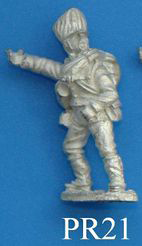 PR21 Standard bearer, wears regulation pack and faces left.
