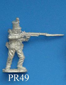PR49 Firing. Left leg forward, right leg back. Uniform (c)