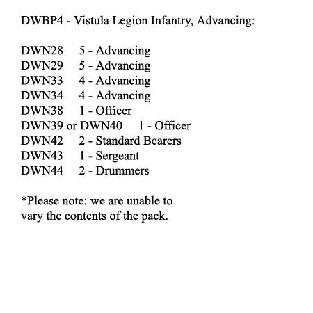DWBP4 Vistula Legion Infantry Advancing (25 Figures)