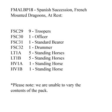 FMALBP18 French Mounted Dragoon, At Rest (12 Mounted Figures)