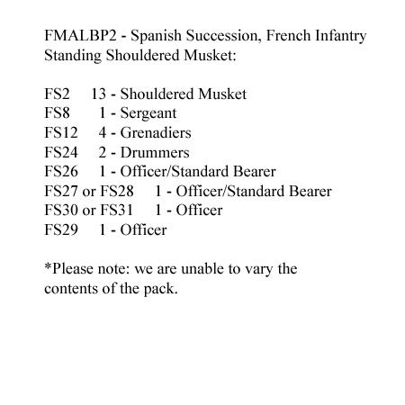FMALBP2 French Infantry Standing Shouldered Musket (24 Figures)