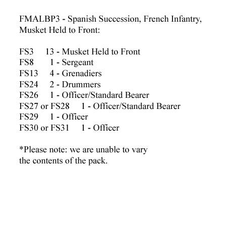 FMALBP3 French Infantry Standing Musket Held To Front (24 Figures)