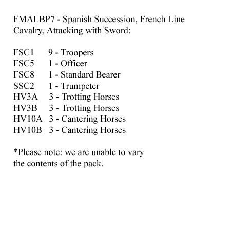 FMALBP7 French Line Cavalry Attacking With Sword (12 Mounted Figures)