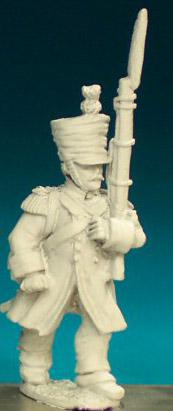 FN253 Voltigeur / Grenadier - Greatcoat Pre 1812 - Marching, Weatherproof Shako (1 figure)