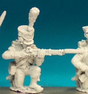 FN335 Shako With Upright Plume, Post 1806 - Chasseur Kneeling Firing (1 Figure)