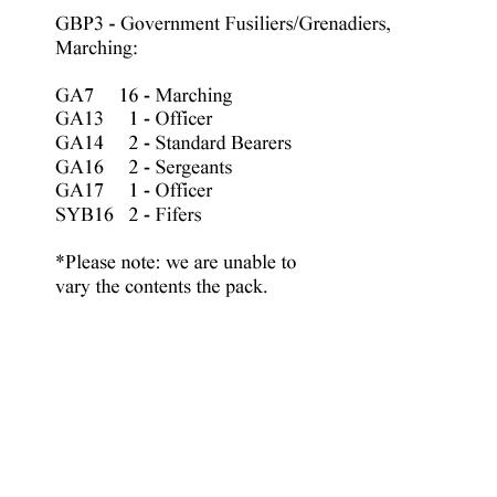 GBP3(FR) Government Fusilier/Grenadier Marching (24 Figures)