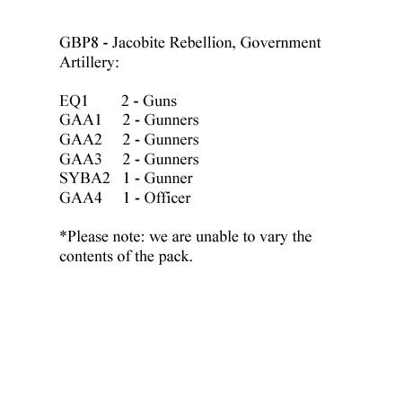 GBP8(FR) Government Artillery (2 x 3lb Guns And 8 Crew)
