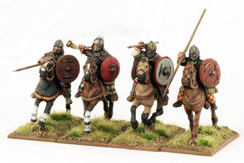 GETC03 Saxon/Germanic Mounted Command (4 Figures)