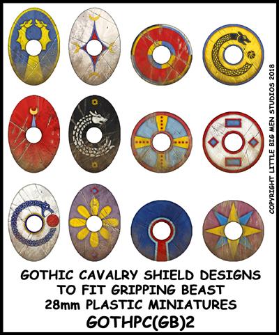 GOTHPC(GB)2 Goth Plastic Cavalry Shield Transfers FOR DARK AGE CAVALRY BOX SET GBP16