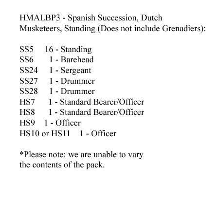 HMALBP3 Dutch Musketeers Standing Shouldered Muskets (24 Figures)