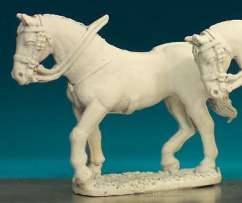 HV2A Heavy Cavalry Horse - Walking, Head Up (1 horse)